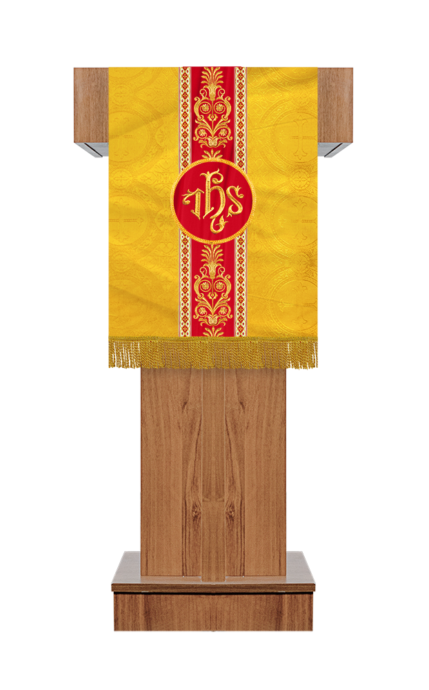 Pulpit/Lectern with Litugical Motif and Embroidery trims