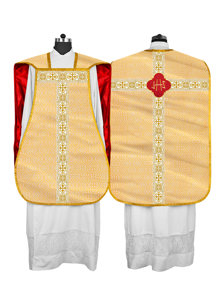 Vestimentas con espalda de violín con motivo y cruz Orphrey