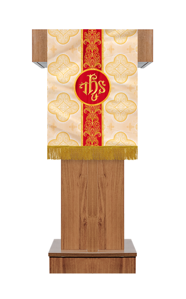 Pulpit/Lectern with Golden Embroidery Trim