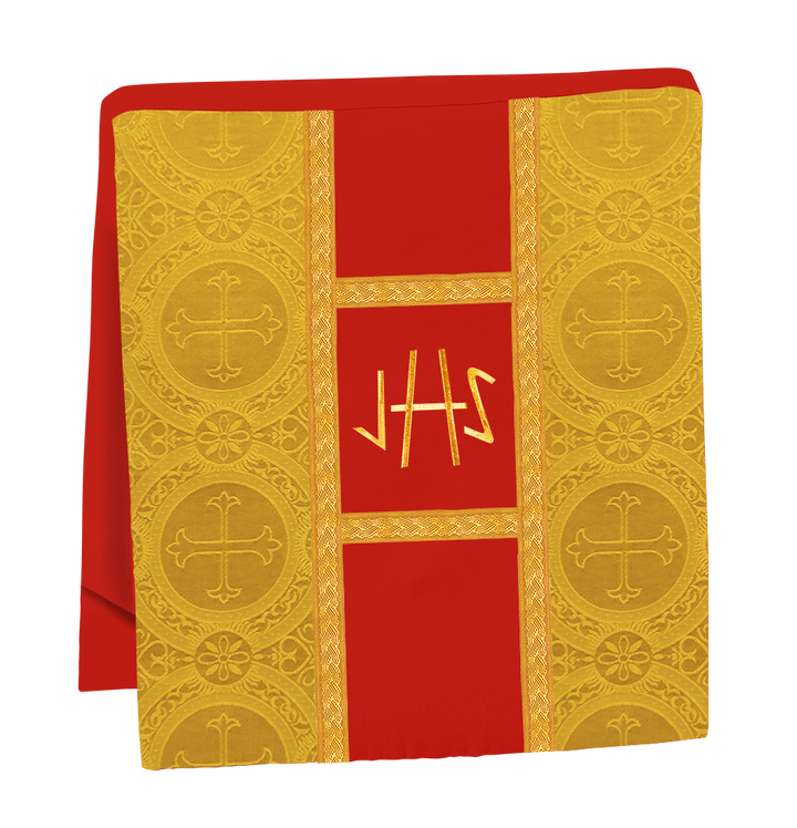 Roman Chasuble Fiddleback with Braided Trims