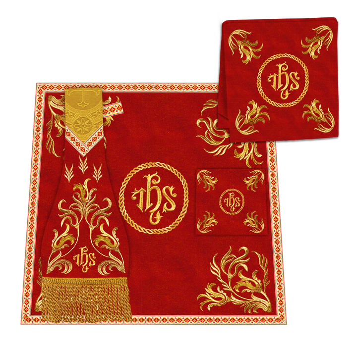 Gothic Chasuble Vestments With Ornate Embroidery And Trims