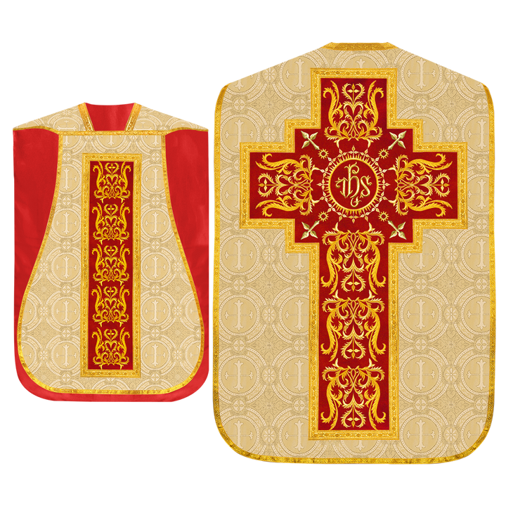 Set of Four Roman Chasuble with matching stole