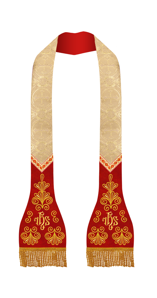 Set of Four Spiritual Embroidered Roman Stole