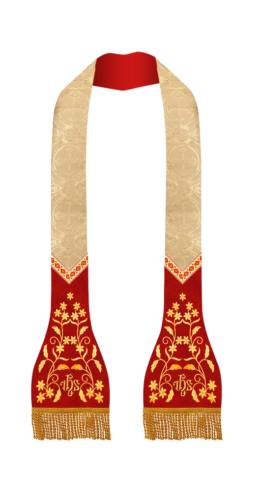 Floral Embroidered Roman stole