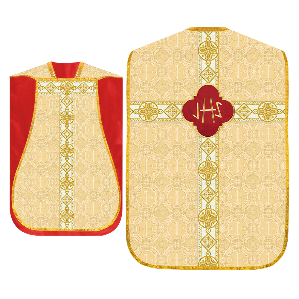 Fiddleback Vestment with Embroidered Motif