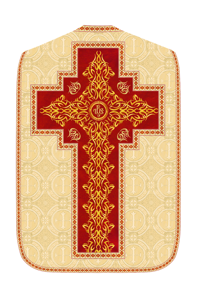 Roman Fiddleback Chasuble With Enhanced Embroidery  & trims