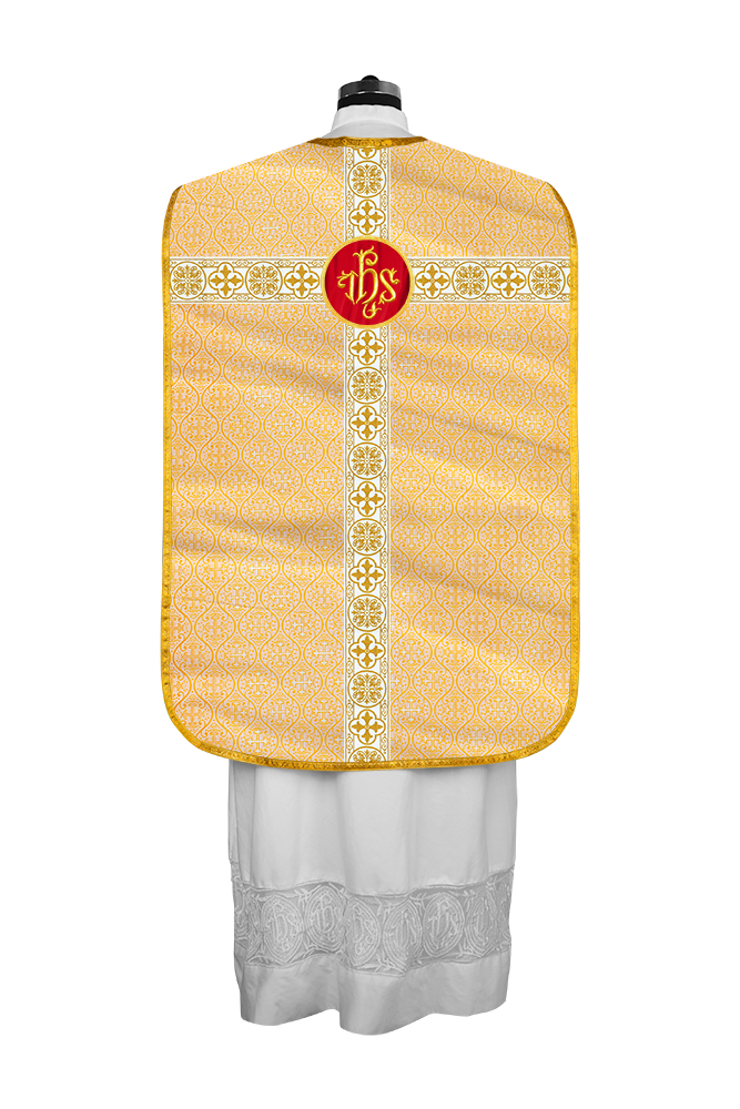 Casulla católica romana con motivo espiritual 