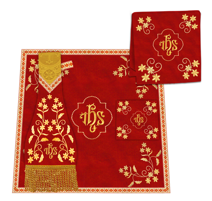 Gothic Chasuble Vestments With Floral Design and Trims