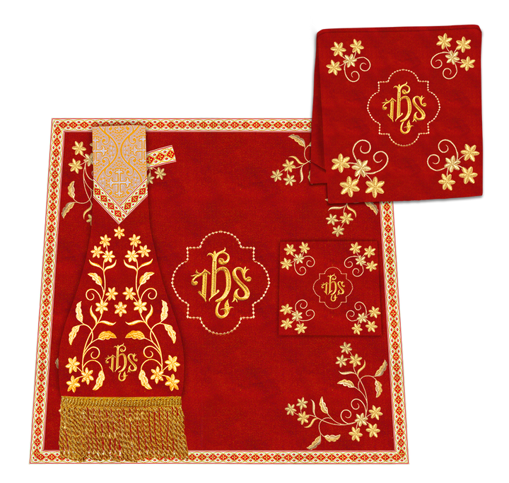 Gothic Chasuble Vestments With Floral Design and Trims