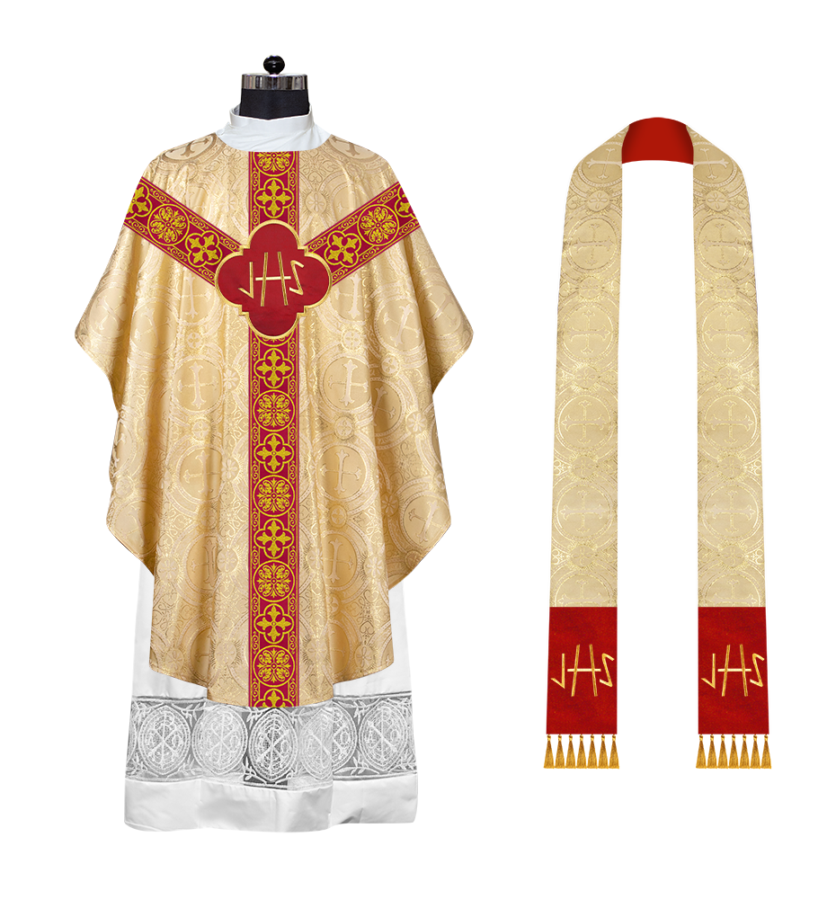 Gothic Chasuble with Ornate Braided Trims