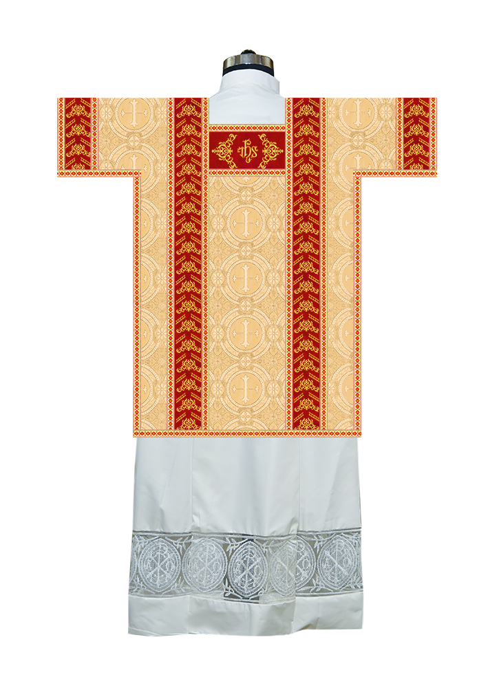 Tunicle Vestment with Braided Motif and Trims