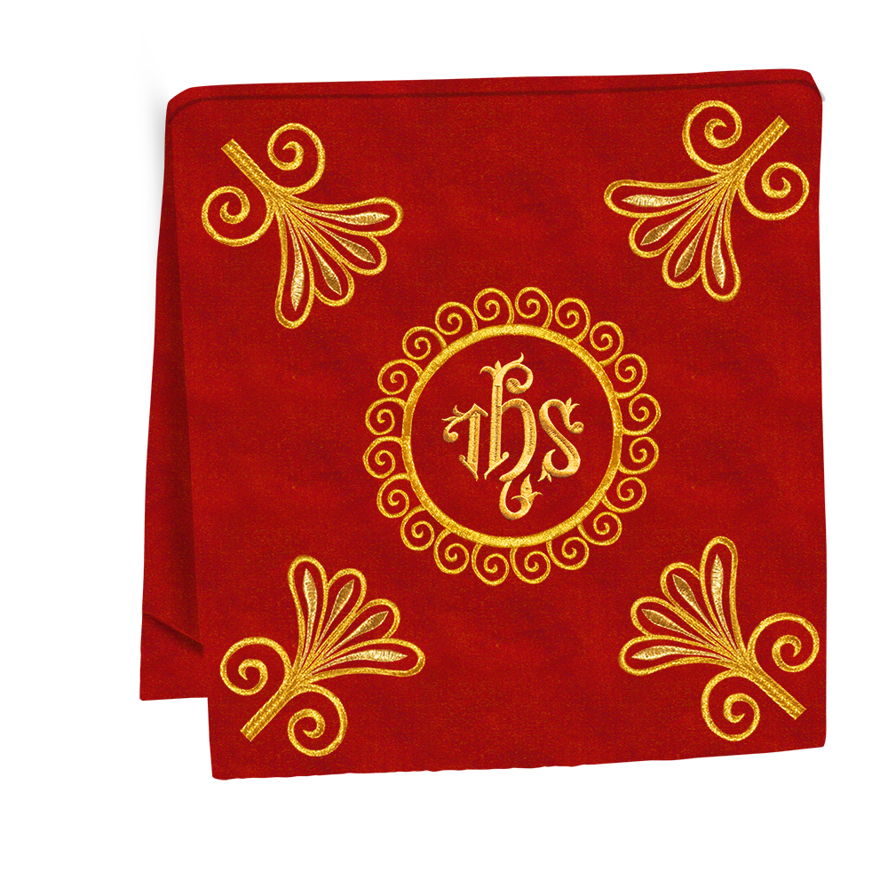 Ornate Altar Cloth with Gold Embroidery & Gothic Cross Design