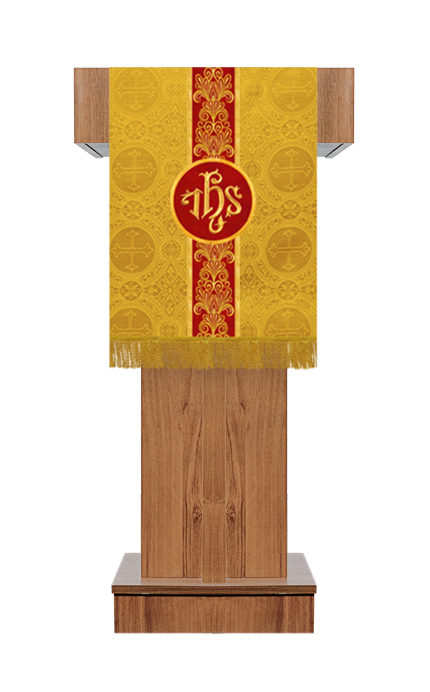 Pulpit/Lectern with Golden Embroidery Trim