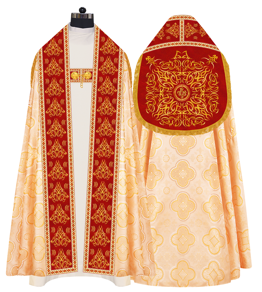 Traditional Embroidered Roman Cope Vestment