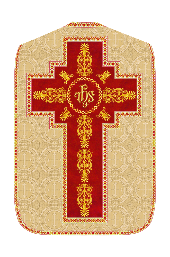 Roman Chasuble Vestments Adorned With Trims