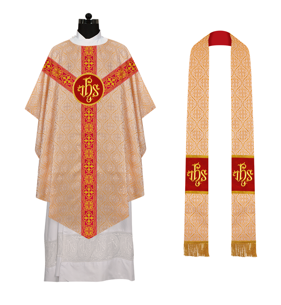 Pugin Style Chasuble with spiritual Motif