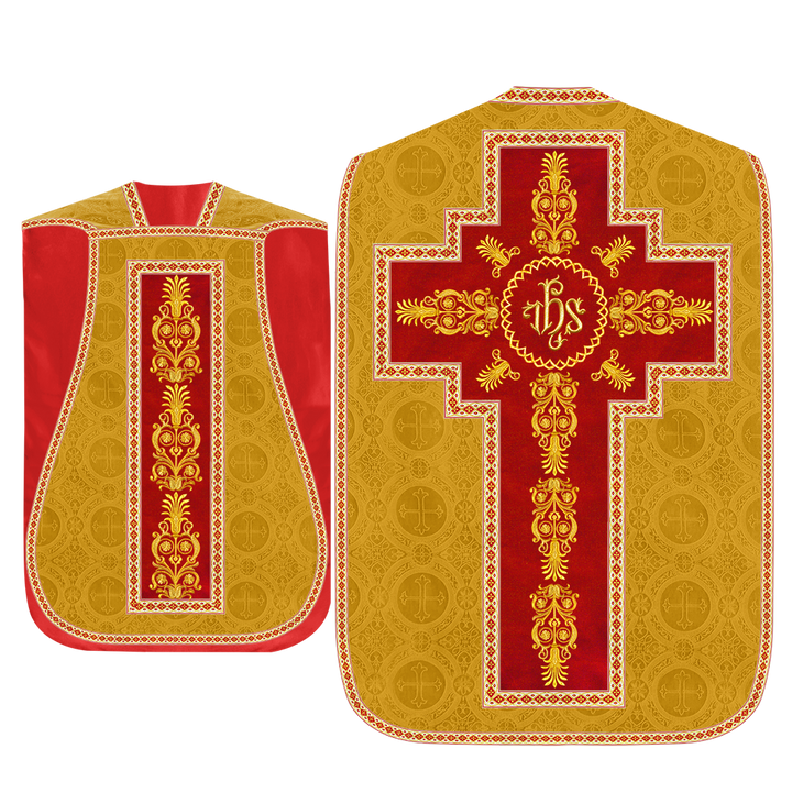 Roman Chasuble Vestments Adorned With Trims