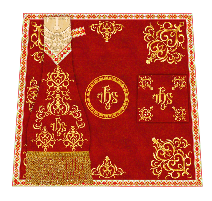 Traditional Fiddleback Vestment With Motifs and Trims