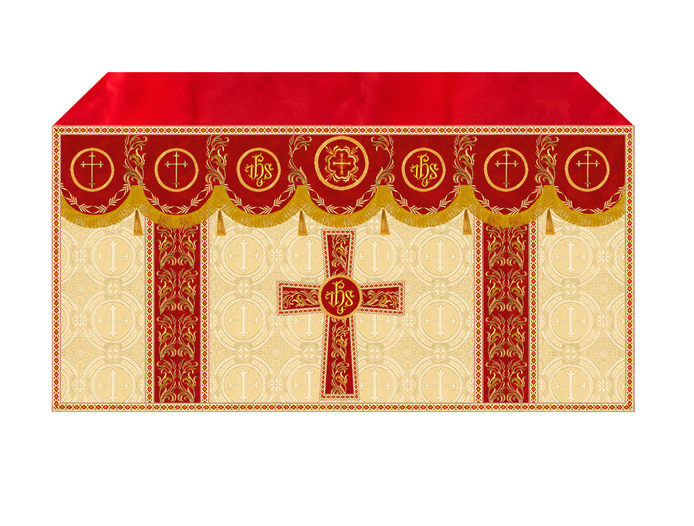 Altar Cloth with Liturgical Motif and Trims