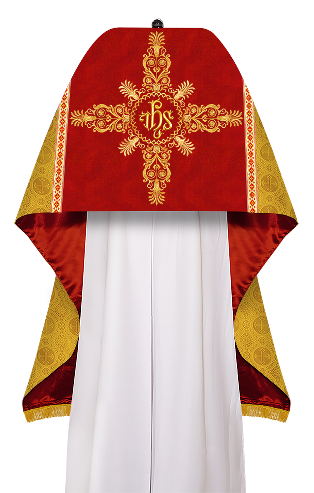 Humeral Veil Vestment with Embroidery and Spiritual Motif