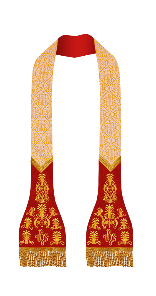 Set of 4 roman stole with embroidered motif