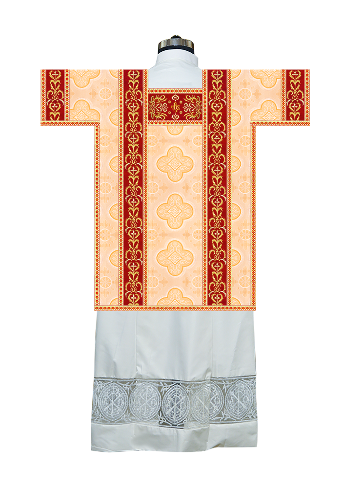 Tunicle Vestment with Spiritual Motif and Trims