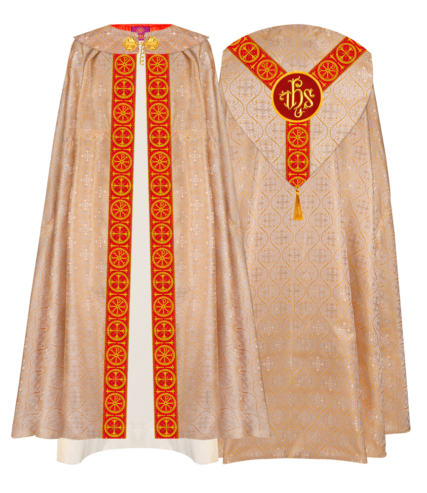 Gothic Cope Vestment with Y Type Embroidered Motif