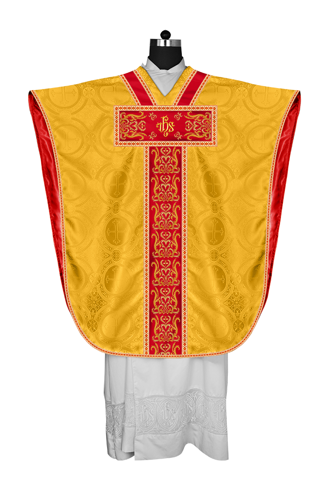 Borromean Chasuble Vestment Enhanced With  Motifs and Trims