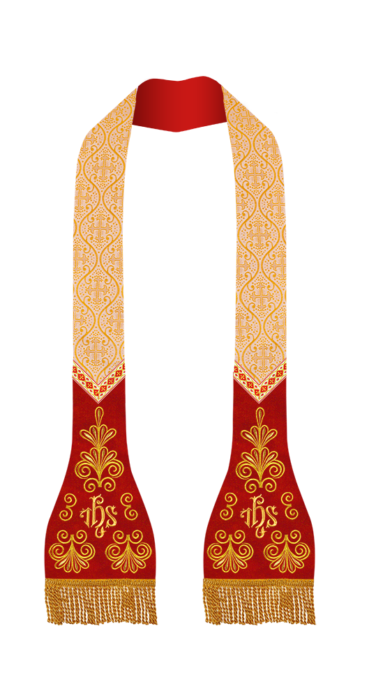 Roman Stole with Spiritual embroidery