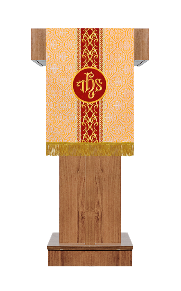 Pulpit/Lectern with Embroidery Motif and Orphrey