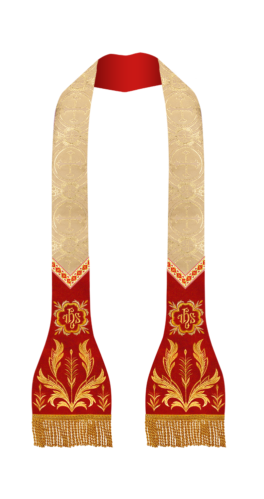 Set of Four Ornate Roman Stole Vestment