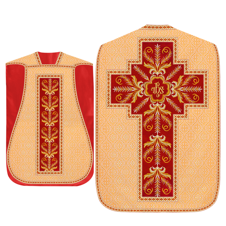 Roman Chasuble Vestment With Detailed Orphrey