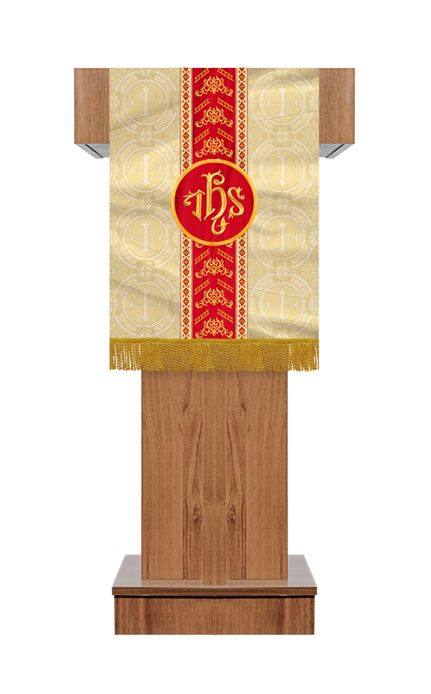 Pulpit/Lectern with Spiritual Motif and Aborned Trims