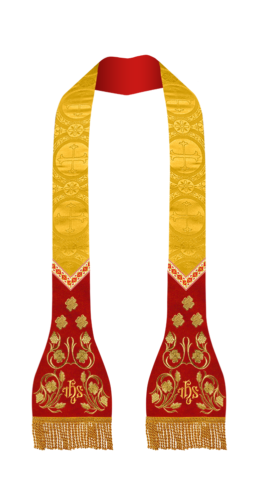 Grapes Embroidered Roman Stole