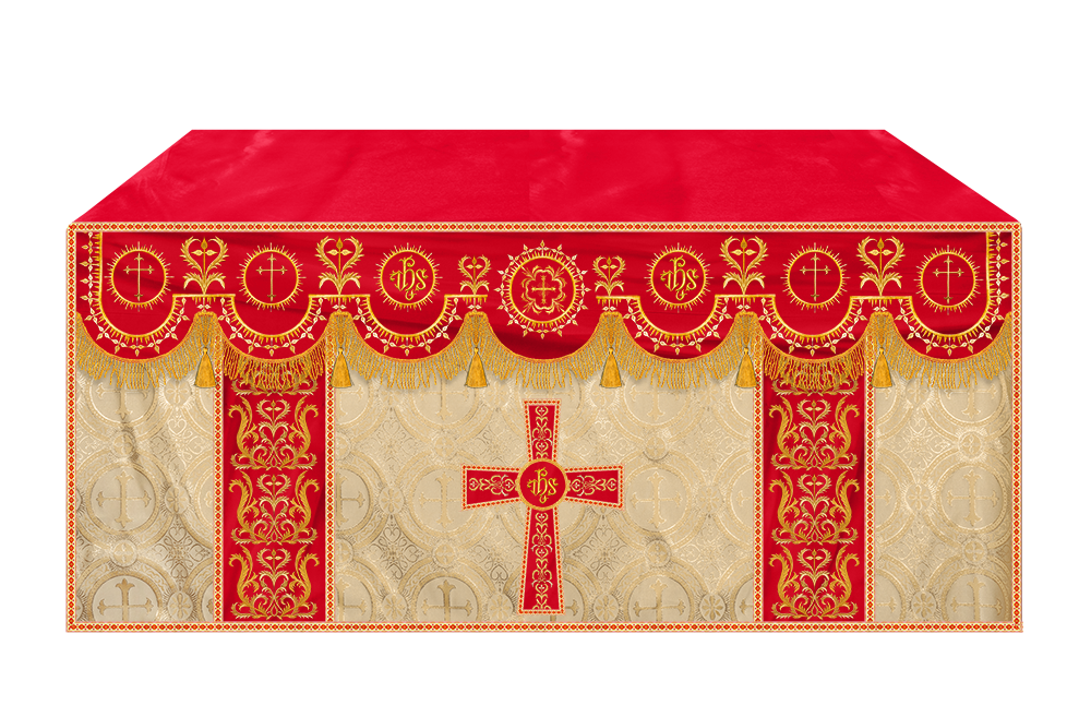 Communion Table Cloth with Embroidered Trims