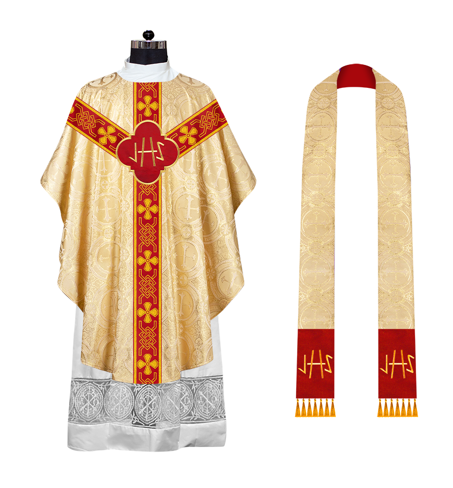 Gothic Chasuble with Motif and Trims