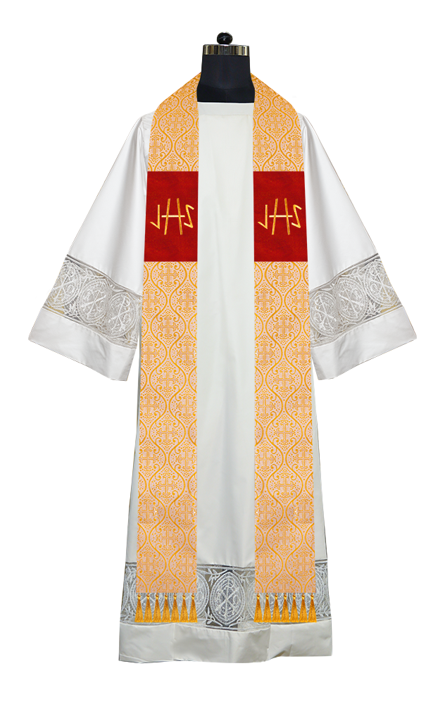 Embroidered Priest Stole with Motif