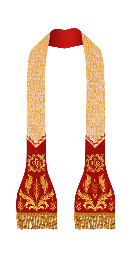 Spiritual Catholic Stole with Embroidery