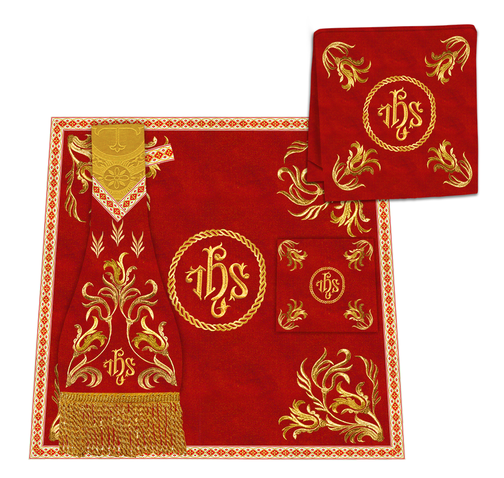Roman Chasuble Vestment With Woven Braids and Trims