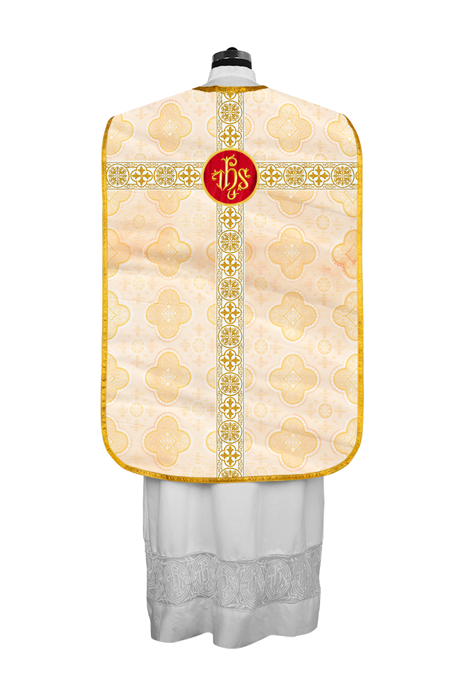 Casulla católica romana con motivo espiritual 