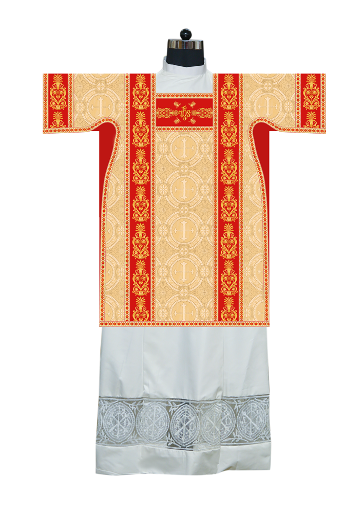 Tunicle Vestment with Braided Orphrey