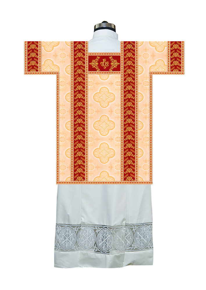 Tunicle Vestment with Braided Motif and Trims