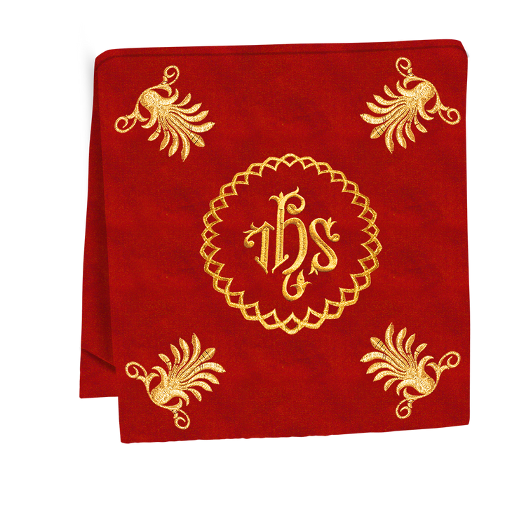 Traditional Altar Cloth with Embroidered Cross & Braided Trims