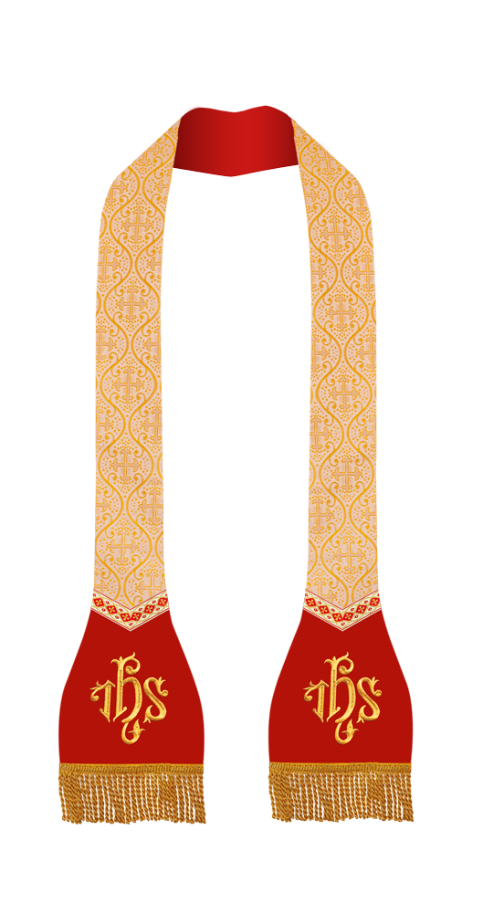 Roman Stole with Motif and trims