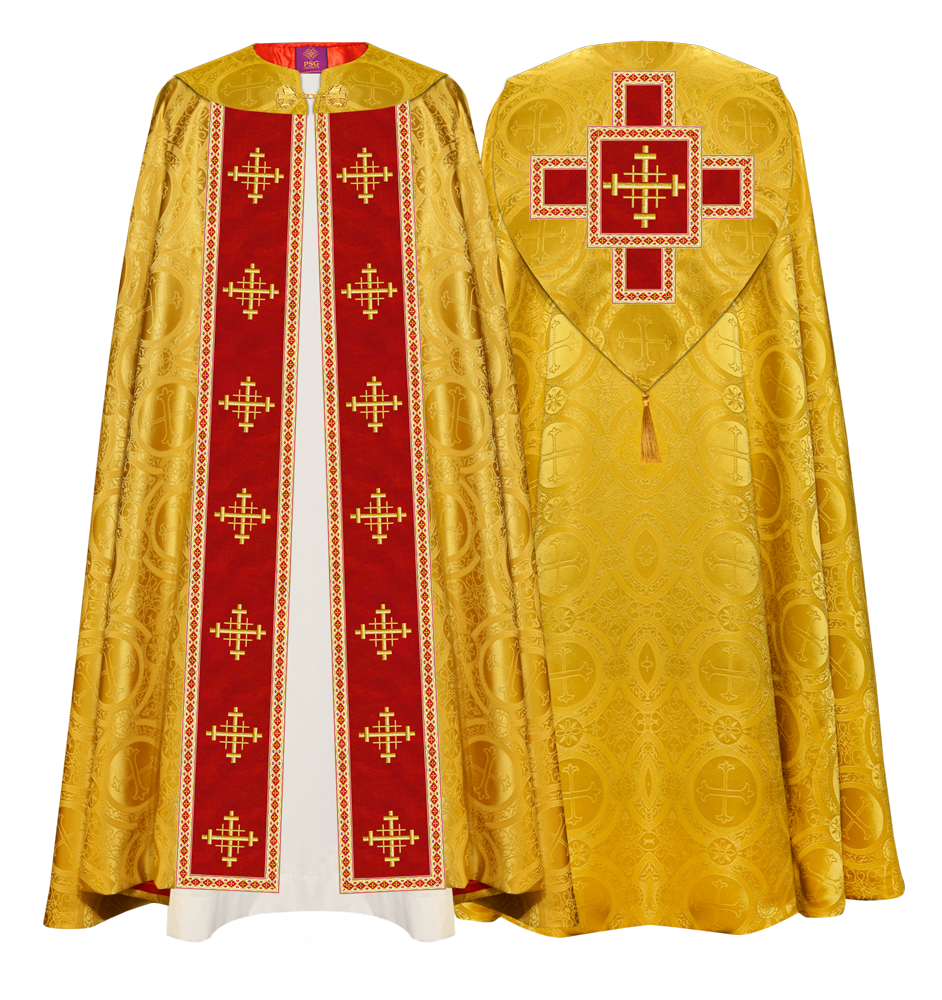 Enhanced Gothic Cope Vestments With Liturgical cross