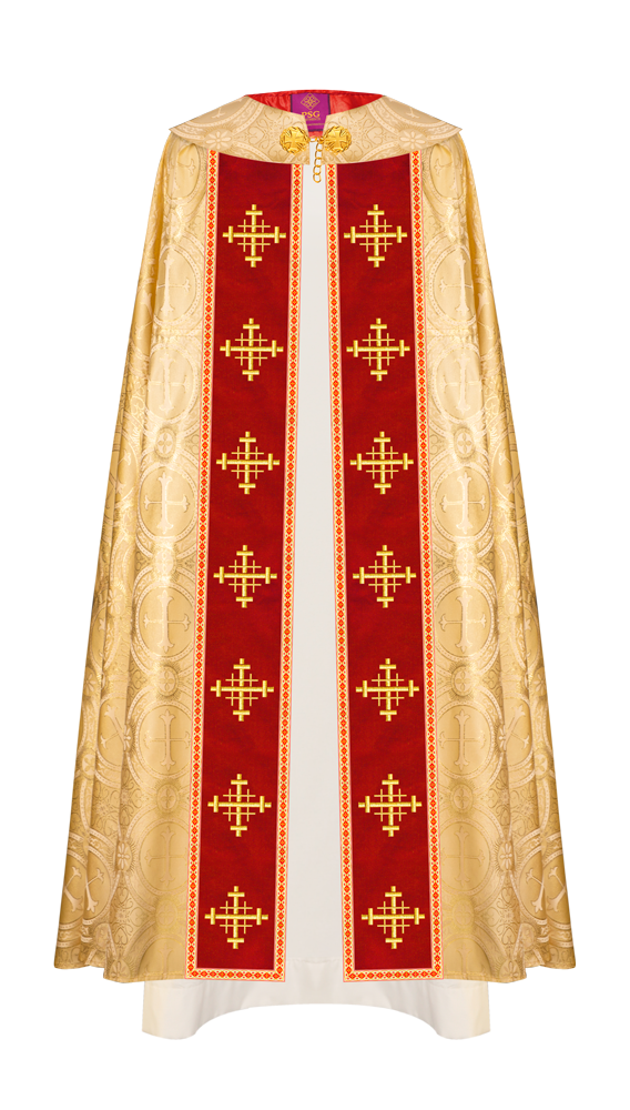 Enhanced Gothic Cope Vestments With Liturgical cross