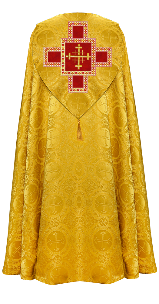 Enhanced Gothic Cope Vestments With Liturgical cross