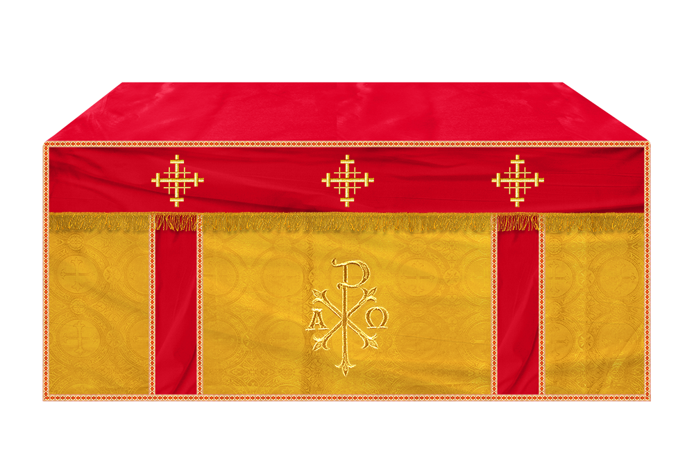 Altar Cloth with Spiritual Cross with Trims