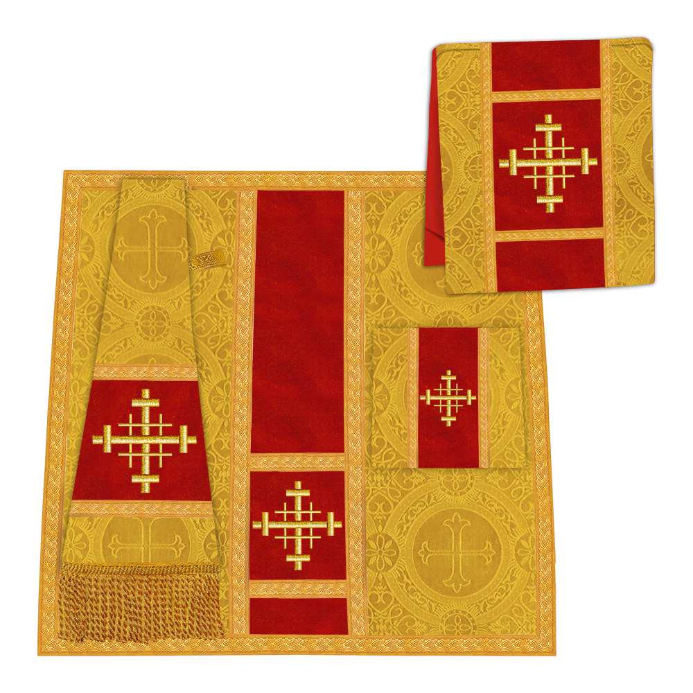 Gothic Chasuble with plain orphrey