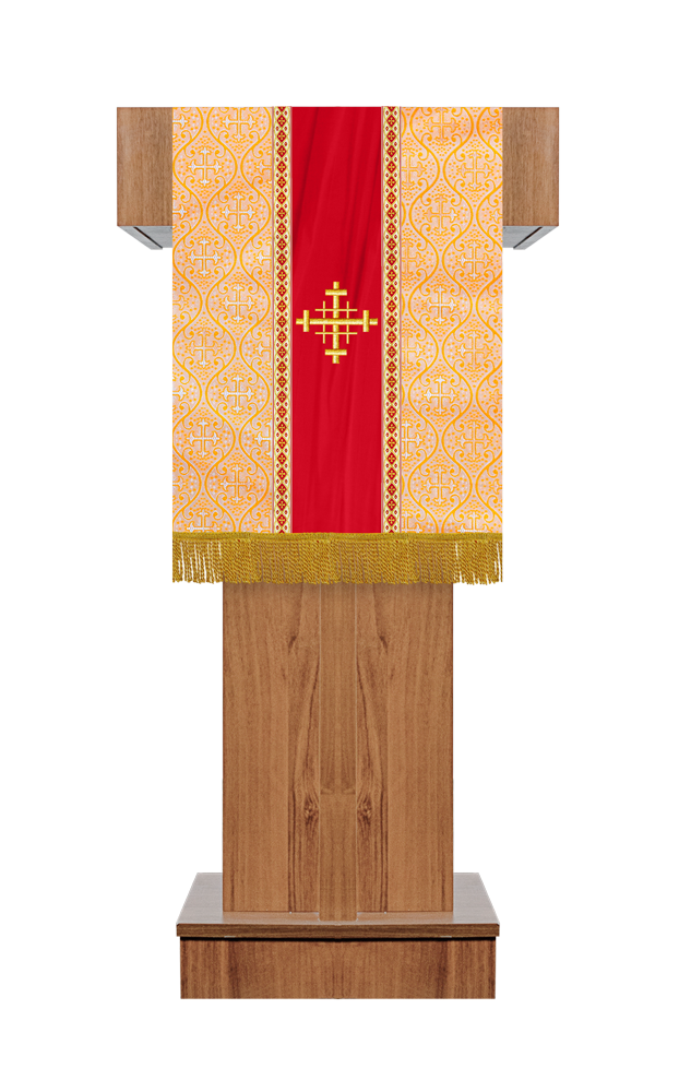 Pulpit/Lectern with Spiritual Motif and Trims